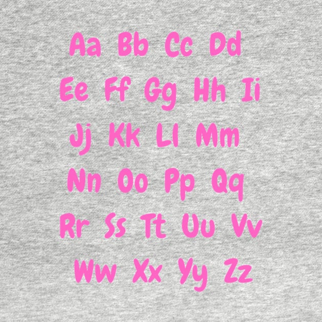 English alphabet in pink by LukjanovArt